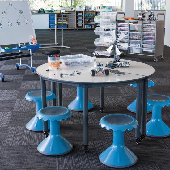 Ergerite Flexi Stool Blue Rounded Rocking Base