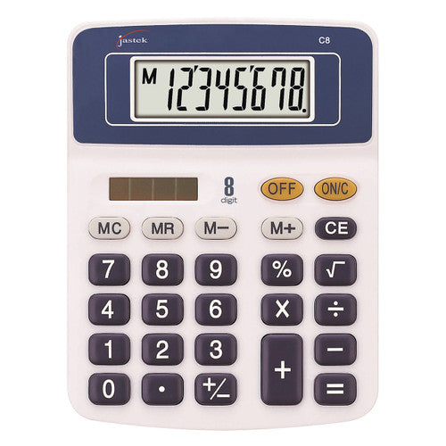 Jastek Compact Calculator 8-Digit Blue