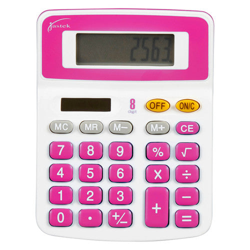 Jastek Desktop Calculator Assorted Colours Box 6