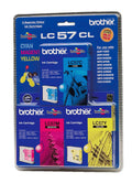 Brother LC57CL3PK Ink Cartridge Triple Pack Cyan Magenta Yellow 400 Pages Each