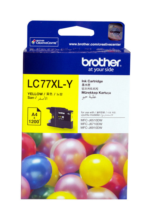 Brother LC77XLY Super High Yield Ink Cartridge 1200 Pages Yellow