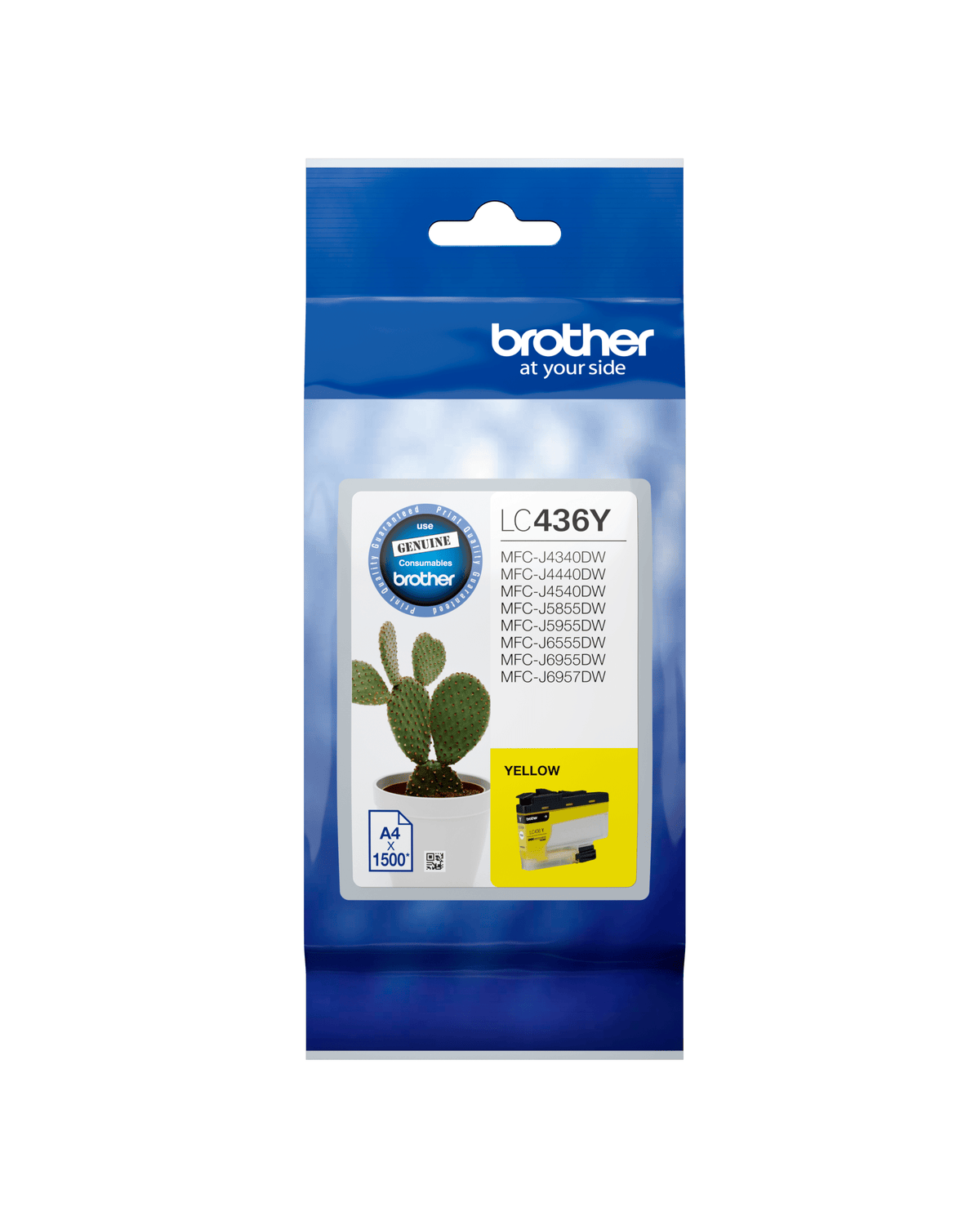 Brother LC436Y Standard Yield Ink Cartridge 1500 Pages Yellow