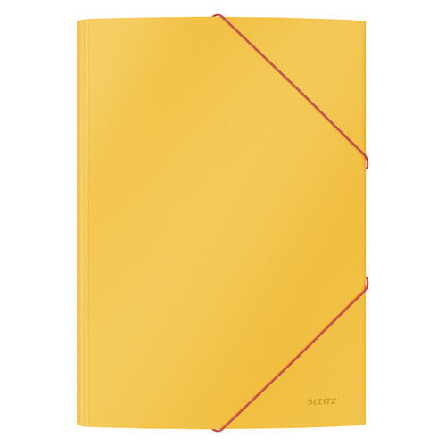 Leitz Cosy 3 Flap Folder Card A4 Yellow Pack of 10