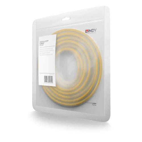 Lindy 10m Cat6 U/UTP Gigabit Network Cable Yellow