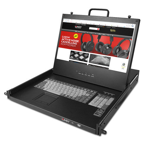 Lindy 17 Inch Full HD LCD KVM Console HDMI DP and VGA