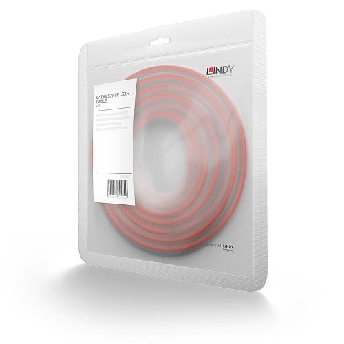 Lindy 1m Cat6A S/FTP LSZH Gigabit Network Cable Red