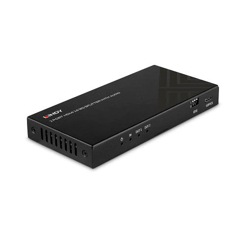 Lindy 2 Port HDMI 8K60 Splitter with Audio and Downscaling