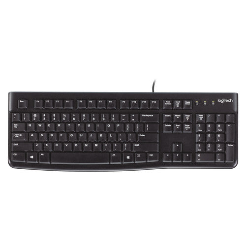 Logitech K120 USB Wired Keyboard Black