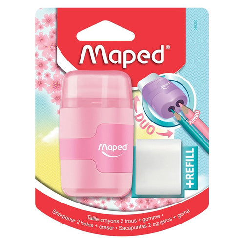 Maped Connect Sharpener and Eraser Pastel Colour Box of 6