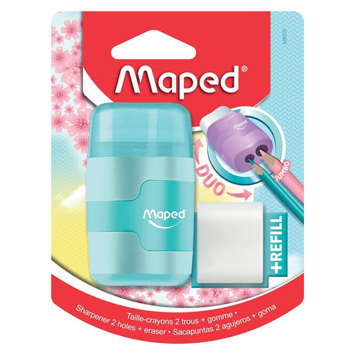 Maped Connect Sharpener and Eraser Pastel Colour Box of 6