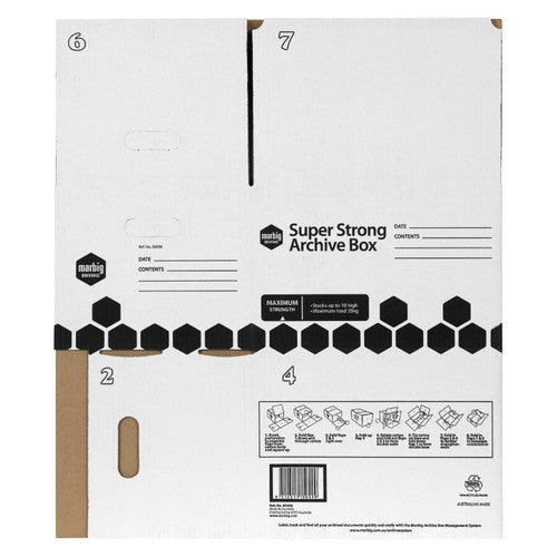 Marbig Super Strong Archive Box White Carton of 12