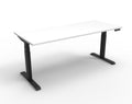 Rapidline Boost Plus Single Sided Workstation 1200 x 750mm Natural White / Black Satin
