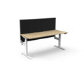 Rapidline Boost Plus Single Sided Workstation 1200 x 750mm with Screen Natural Oak / White Satin
