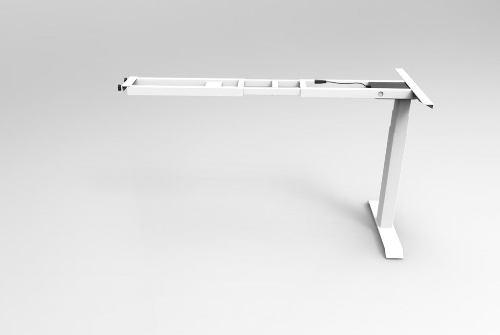 Rapidline Height Adjustable Return Frame Only White for Boost Plus Workstation