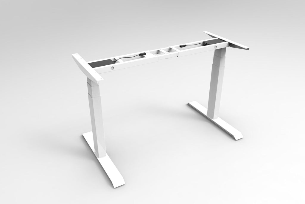 Rapidline Height Adjustable Frame Only White for Boost Plus Single Sided Workstation