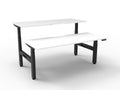 Rapidline Boost Plus Back to Back Workstation 1500 x 750mm Natural White / Black Satin