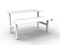 Rapidline Boost Plus Back to Back Workstation 1500 x 750mm Natural White / White Satin