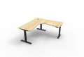 Rapidline Boost Plus Corner Workstation 1800 x 1800 x 750mm Natural Oak / Black Satin