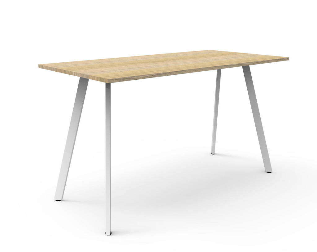 Rapidline Eternity High Bar Table 1800 x 900 x 1050mm Natural Oak / White Satin