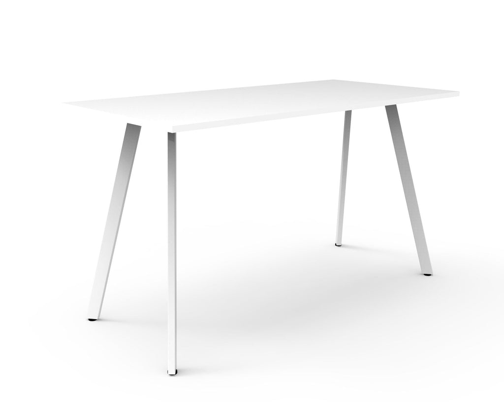 Rapidline Eternity High Bar Table 1800 x 750 x 1050mm Natural White / Black Satin