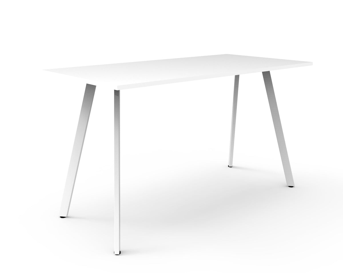 Rapidline Eternity High Bar Table 1500 x 750 x 1050mm Natural White / White Satin