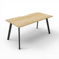 Rapidline Eternity Single Sided Workstation 1500 x 750mm Natural Oak / Black Satin