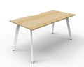 Rapidline Eternity Single Sided Workstation 1800 x 750mm Natural Oak / White Satin