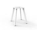 Rapidline Frame Only White Satin for Eternity Round Meeting Table
