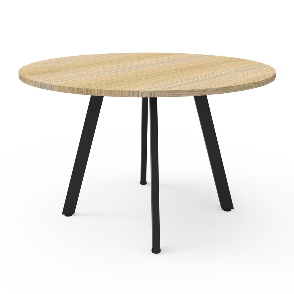 Rapidline Eternity Round Meeting Table 1200mm Diameter Cherry / Black