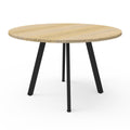 Rapidline Eternity Round Meeting Table 900mm Diameter Cherry / White