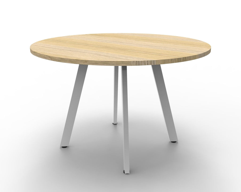 Rapidline Eternity Round Meeting Table 1200mm Diameter Beech / White