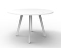 Rapidline Eternity Round Meeting Table 1200mm Diameter Natural White / White