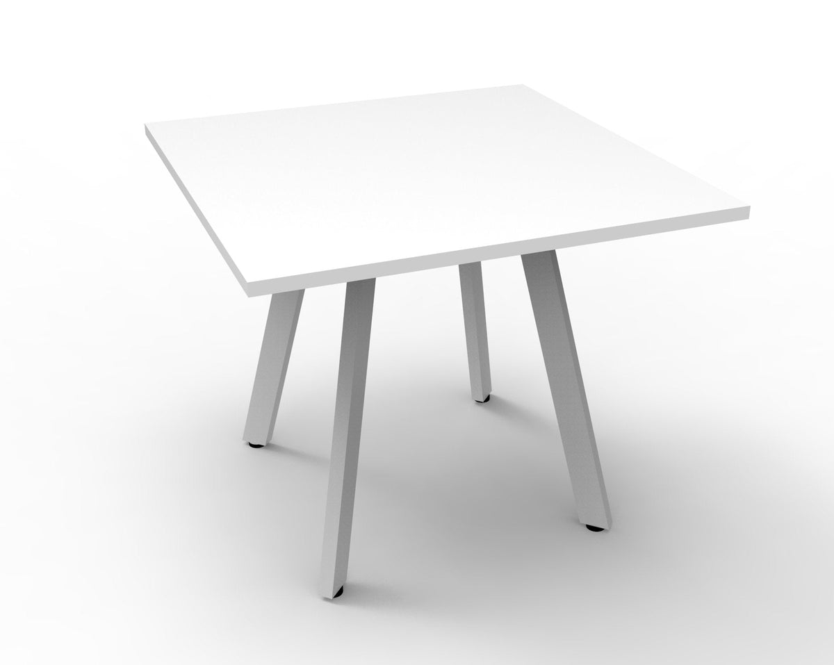 Rapidline Eternity Square Meeting Table 900 x 900mm Natural Oak / Black Satin