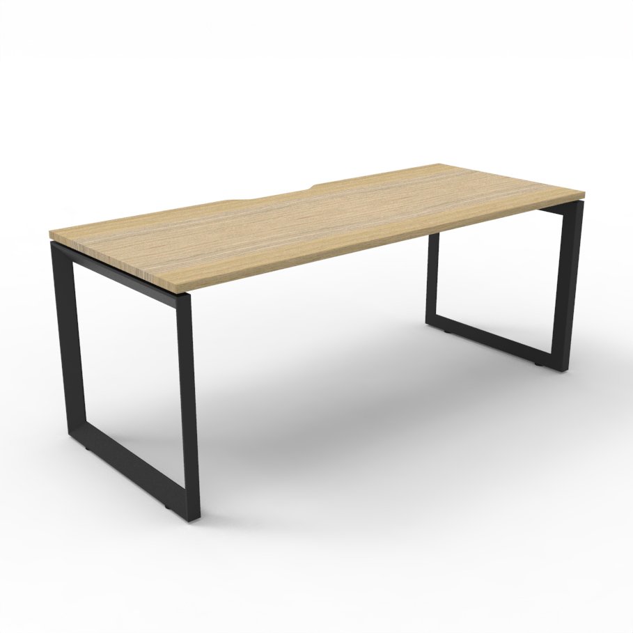Rapidline Deluxe Infinity Single Sided Workstation Loop Leg 1200 x 750mm Natural White / White Satin