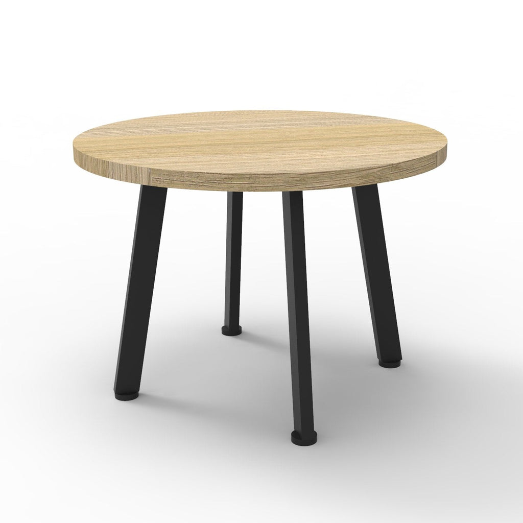 Rapidline Eternity Round Coffee Table 500mm Diameter Natural Oak / Black