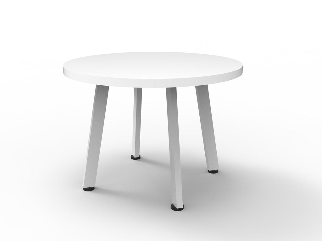 Rapidline Eternity Round Coffee Table 600mm Diameter Natural White / White