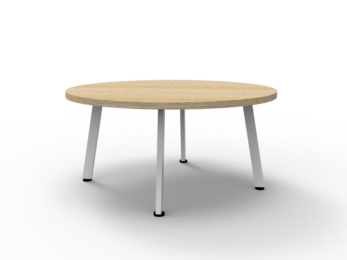 Rapidline Eternity Round Coffee Table 900mm Diameter Natural Oak / White