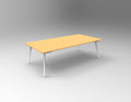 Rapidline Eternity Rectangle Meeting and Boardroom Table 2400 x 1200mm Beech / White Satin