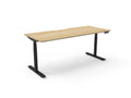 Rapidline Halo Plus Single Sided Workstation 1800 x 750mm Natural Oak / Black Satin