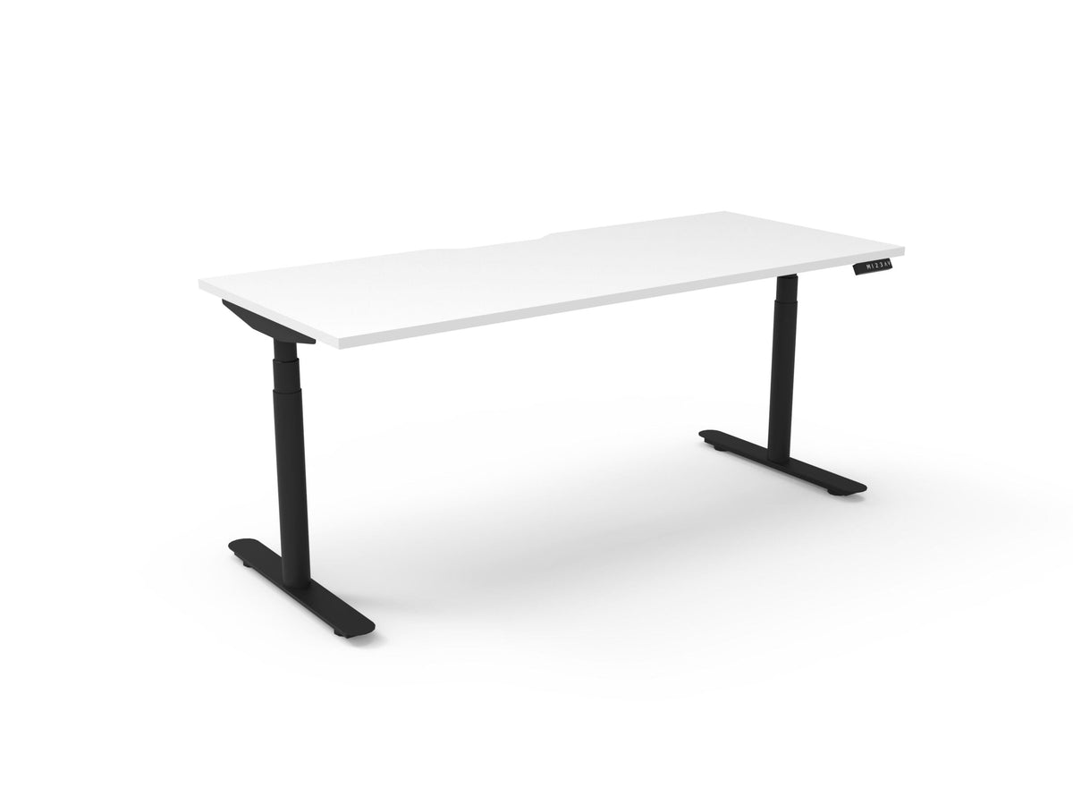 Rapidline Halo Plus Single Sided Workstation 1200 x 750mm Natural White / Black Satin