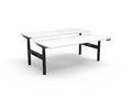 Rapidline Halo Plus Back to Back Workstation 1800 x 750mm Natural White / Black Satin