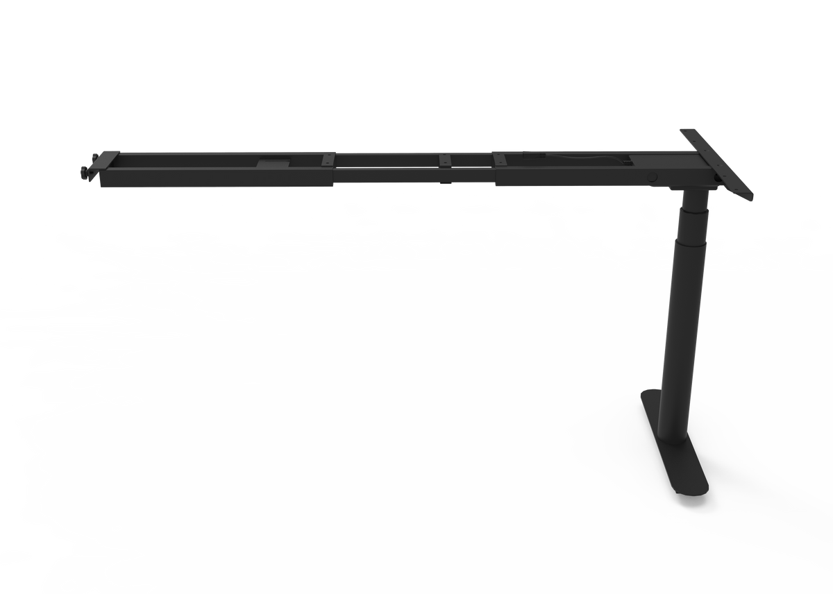 Rapidline Height Adjustable Return Frame Only Black for Halo Plus Workstation