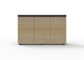 Rapidline Deluxe Infinity Swing 3 Door Cupboard 1200 x 450 x 730mm Natural Oak / Black