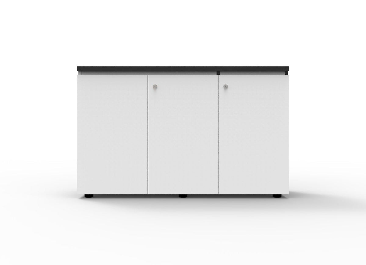 Rapidline Deluxe Infinity Swing 3 Door Cupboard 1200 x 450 x 730mm Natural Oak / Black