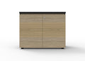 Rapidline Deluxe Infinity Swing 2 Door Cupboard 900 x 600 x 730mm Natural Oak / Black