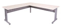 Rapidline Rapid Span C Leg Corner Workstation 1800 x 1800 x 700/600mm Beech / Precious Silver