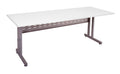 Rapidline Rapid Span C Leg Open Workstation 1200 x 700mm Natural White / Precious Silver Base