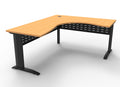 Rapidline Rapid Span Corner Workstation 1500 x 1500 x 700mm Beech / Black Satin