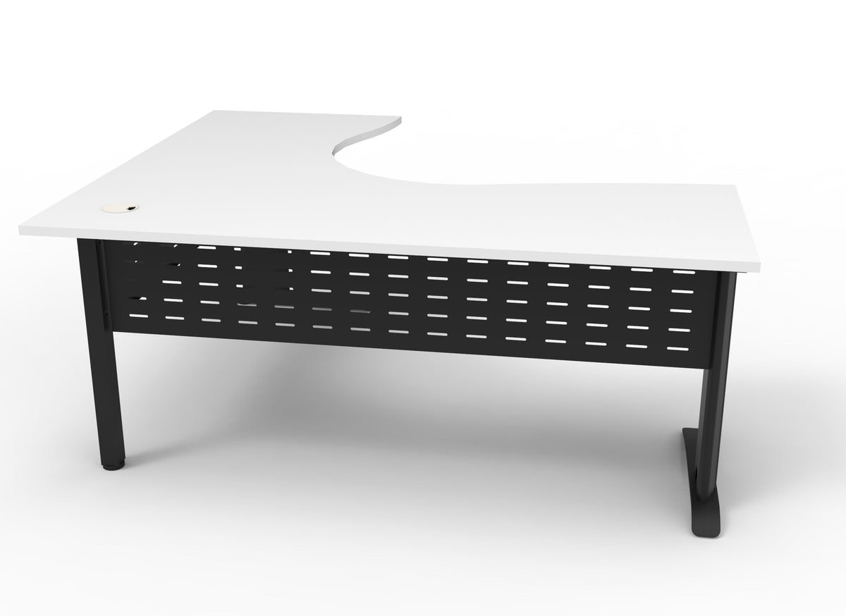 Rapidline Rapid Span Corner Workstation 1800 x 1800 x 700mm Natural White / White Satin