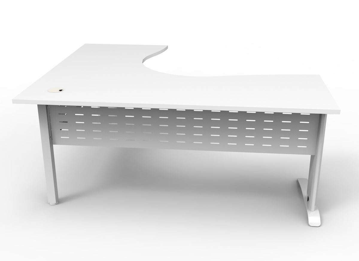 Rapidline Rapid Span Corner Workstation 1800 x 1800 x 700mm Natural White / White Satin